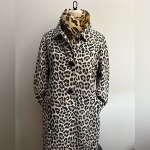 Kate Spade Animal Print Trench Coat